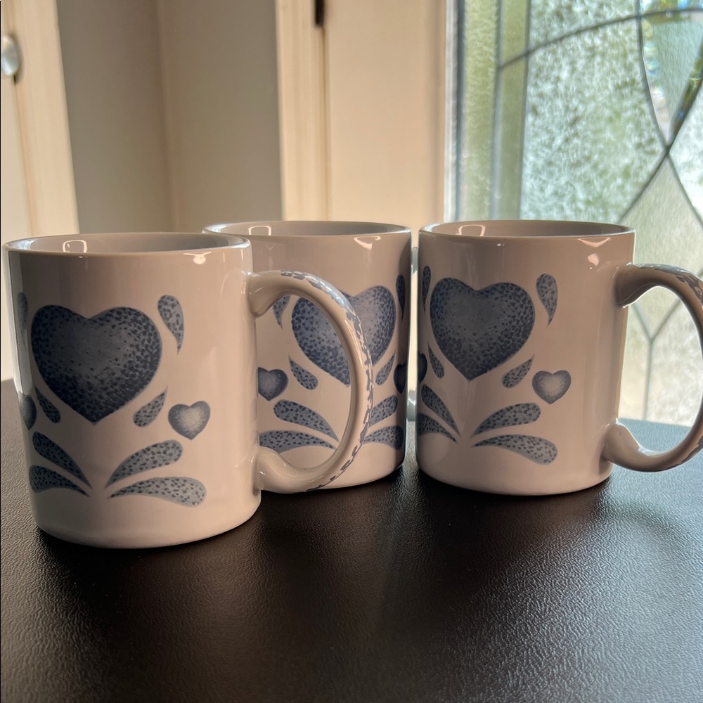 Vintage Heart Mugs Jay Stoneware Thailand